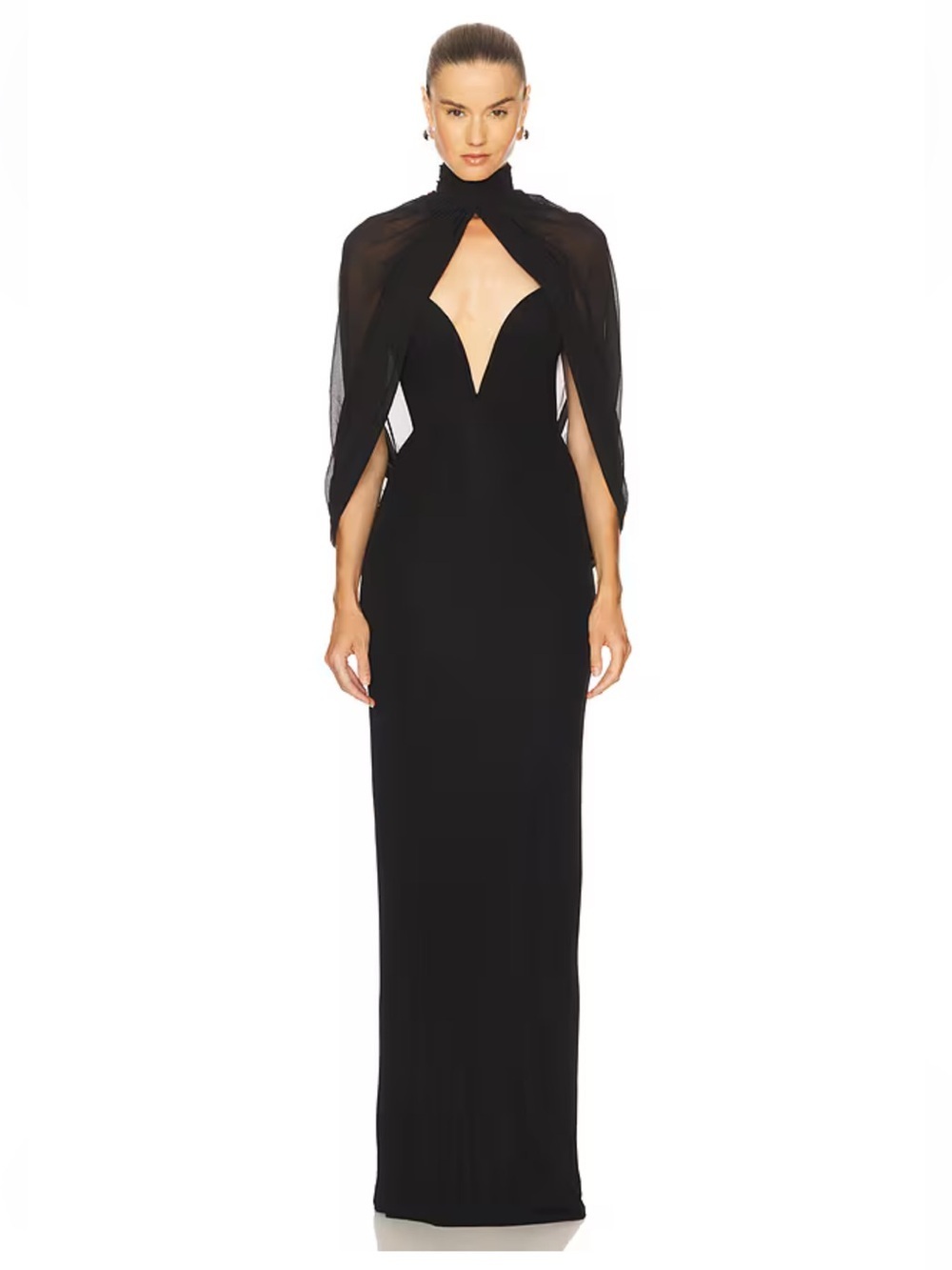 Michael Costello x Revolve Braga Gown Black Elegant Evening dress Caplet M